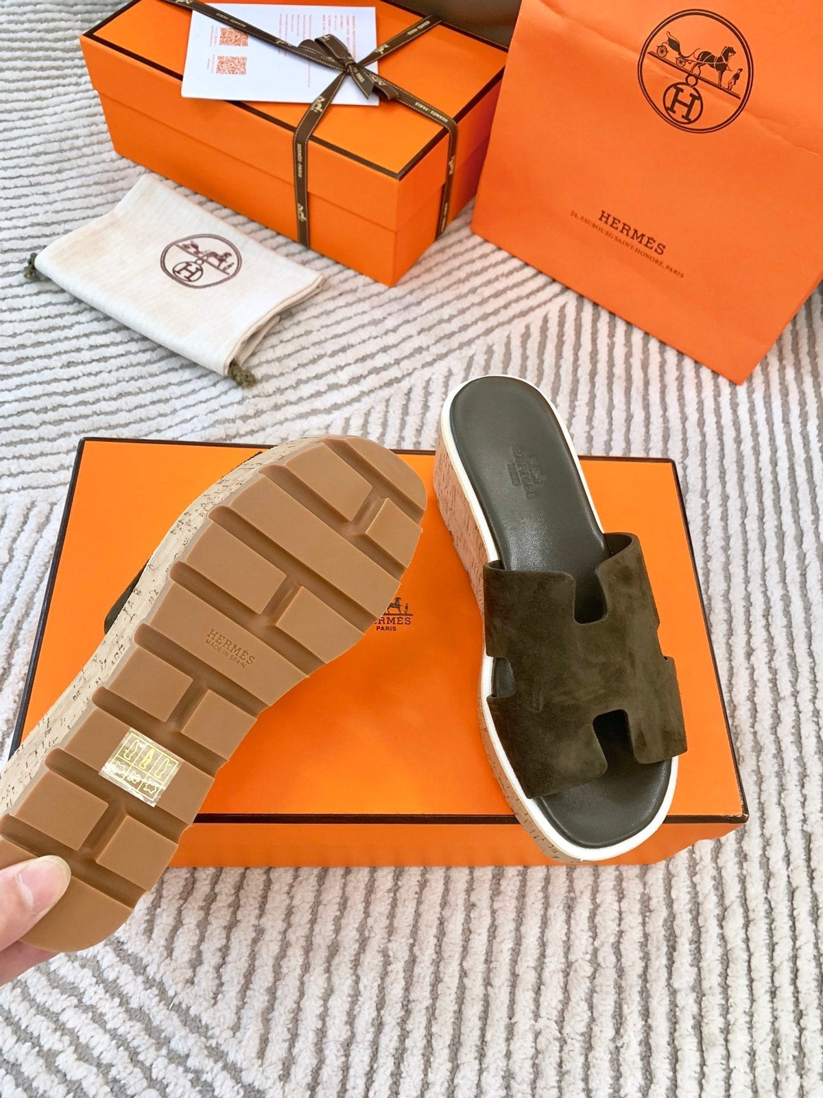 EZE 65 SANDAL ARMY SUEDE