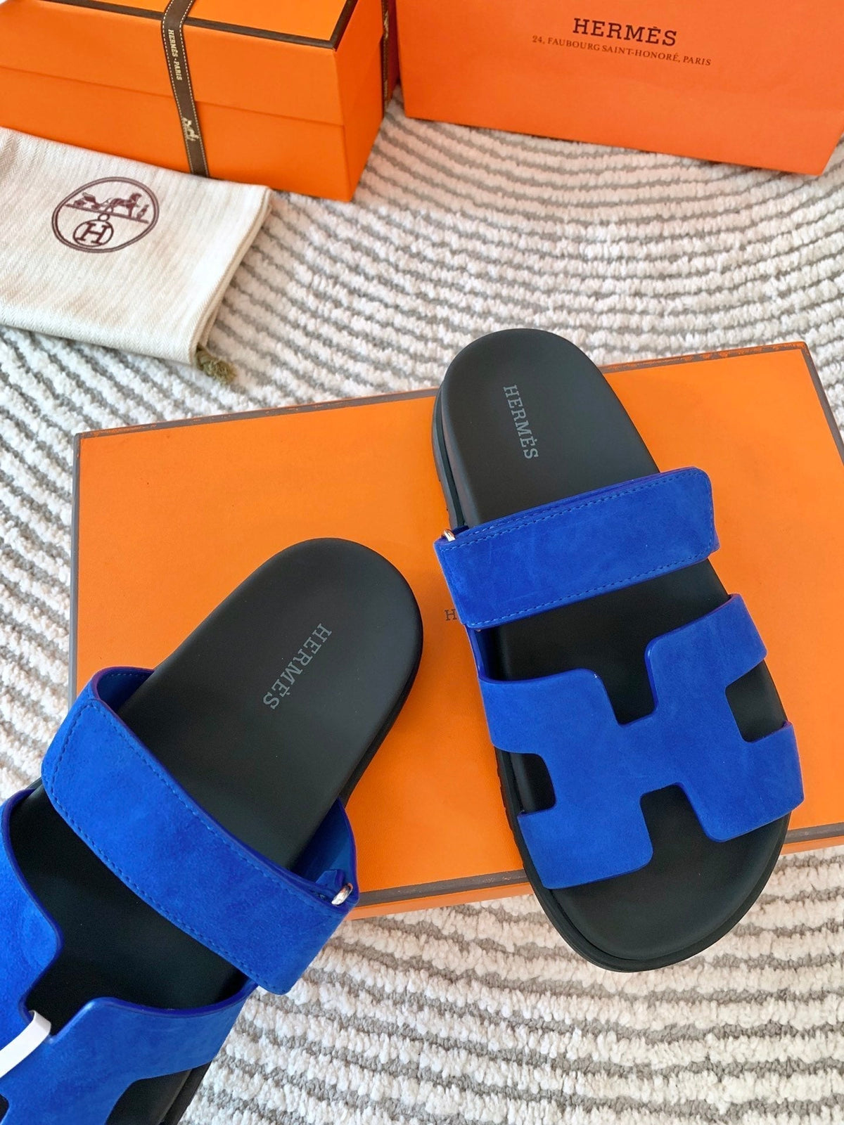 HM Chypre Sandal Blue Suede  963543