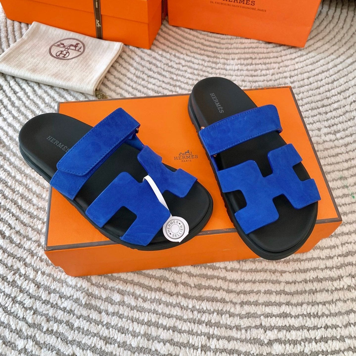 HM Chypre Sandal Blue Suede  963543