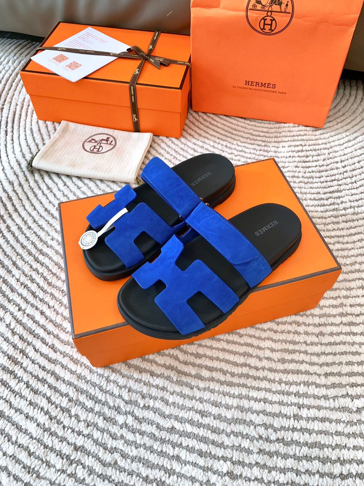 HM Chypre Sandal Blue Suede  963543