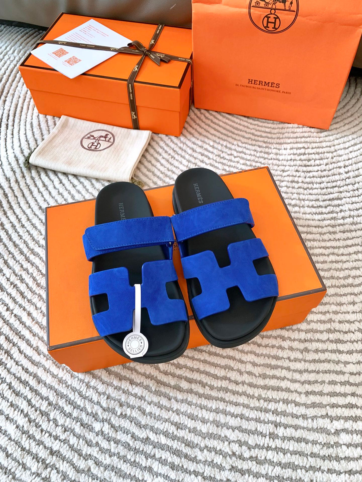 HM Chypre Sandal Blue Suede  963543
