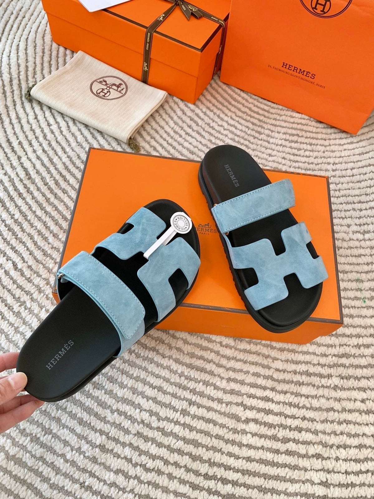 HM Chypre Sandal Cloud Blue Suede 963545