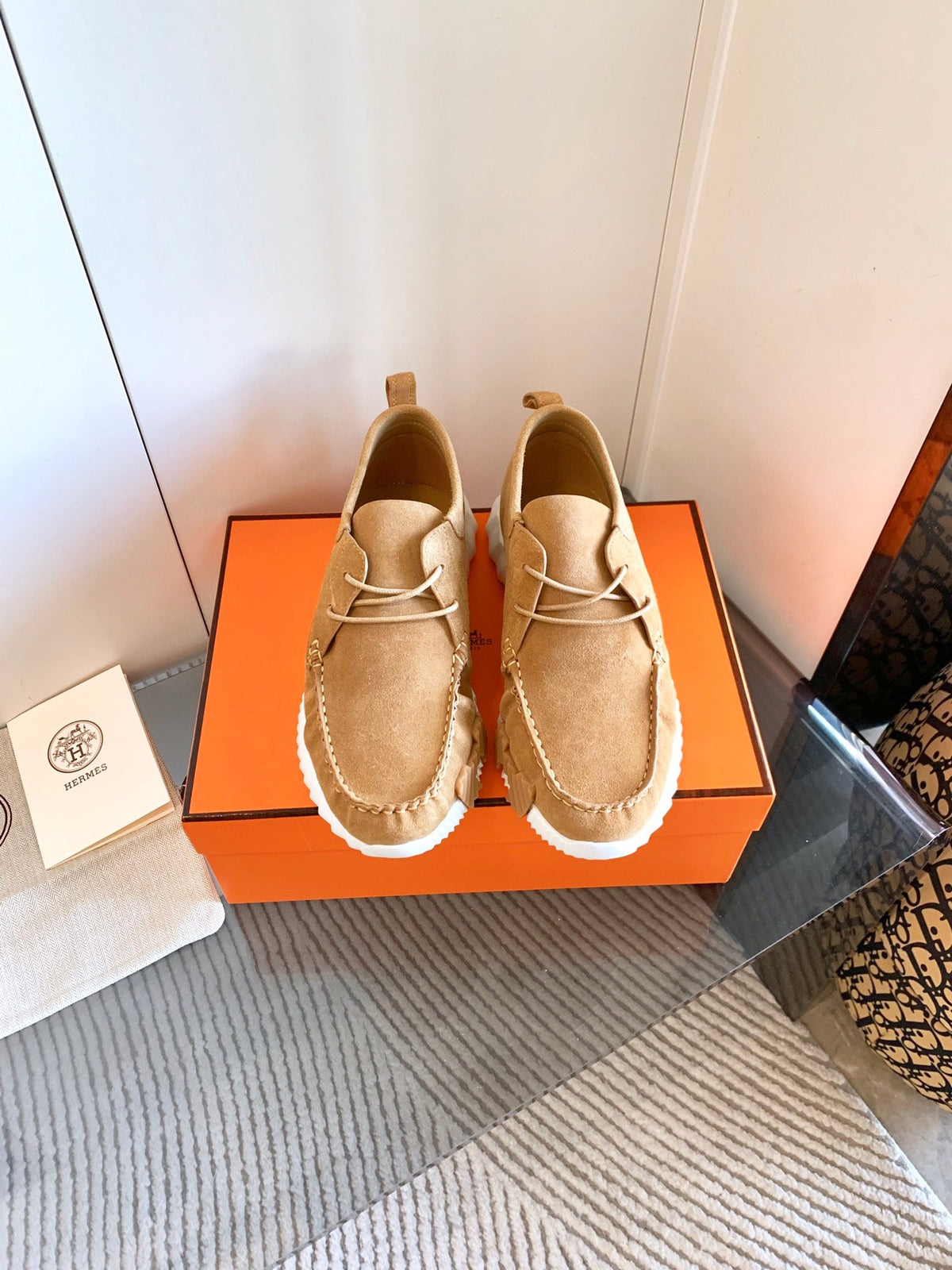 HM Increase Sneaker In Dark Beige Suede 993284