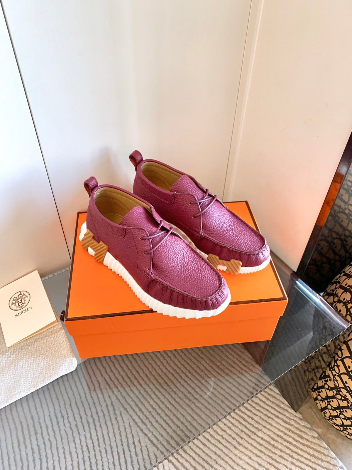 HM Increase Sneaker In Old Mauve Cowhide 993285
