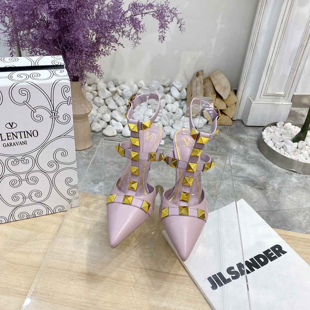 Valentino Rockstud Caged Pump 95mm Sheepskin 239531