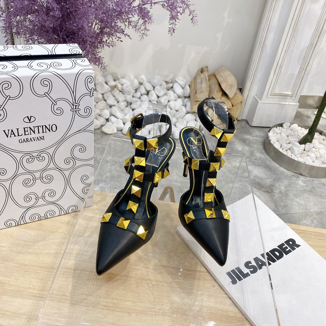 Valentino Rockstud Caged Pump 95mm Sheepskin 239531
